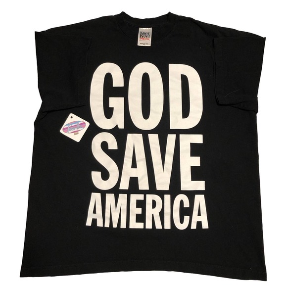 Kanye 2020 “GOD SAVE AMERICA” T-Shirt OFFICIAL CAMPAIGN MERCH Size XL - Picture 1 of 5